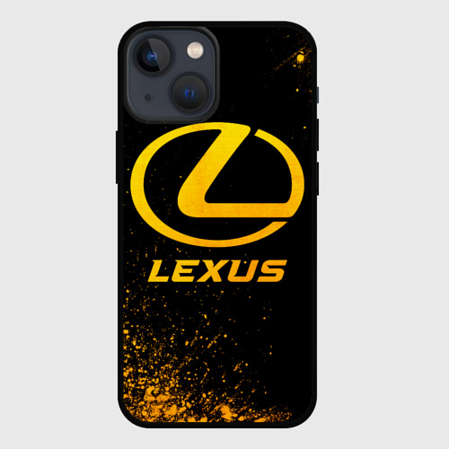 Чехол для iPhone 13 mini Lexus - gold gradient