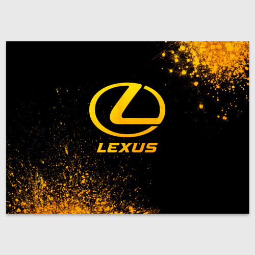 Поздравительная открытка Lexus - gold gradient, цвет белый