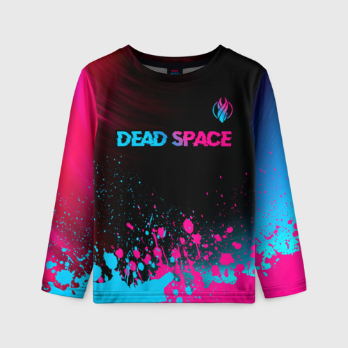 Детский лонгслив 3D Dead Space - neon gradient: символ сверху, цвет 3D печать