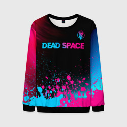 Мужской свитшот 3D Dead Space - neon gradient: символ сверху