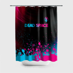 Штора 3D для ванной Dead Space - neon gradient: символ сверху