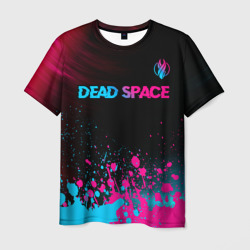 Мужская футболка 3D Dead Space - neon gradient: символ сверху