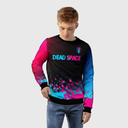 Детский свитшот 3D Dead Space - neon gradient: символ сверху - фото 2
