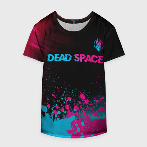 Накидка на куртку 3D Dead Space - neon gradient: символ сверху, цвет 3D печать - фото 4