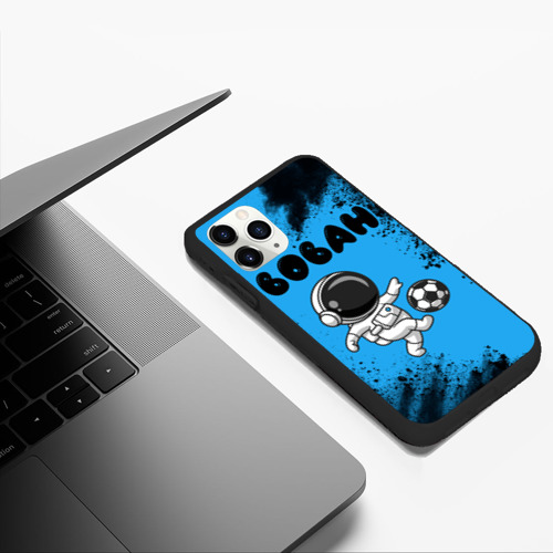 Чехол для iPhone 11 Pro Max матовый с принтом Вован космонавт футболист, фото #5