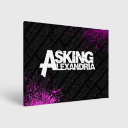 Холст прямоугольный Asking Alexandria rock Legends: надпись и символ