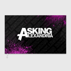 Флаг 3D Asking Alexandria rock Legends: надпись и символ