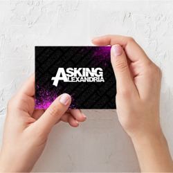 Поздравительная открытка Asking Alexandria rock Legends: надпись и символ - фото 2