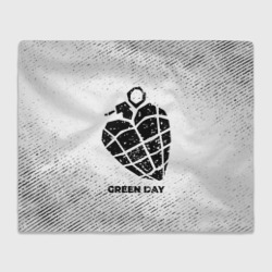 Плед 3D Green Day с потертостями на светлом фоне