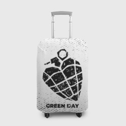 Чехол для чемодана 3D Green Day с потертостями на светлом фоне