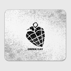 Прямоугольный коврик для мышки Green Day с потертостями на светлом фоне