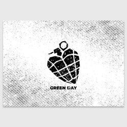 Поздравительная открытка Green Day с потертостями на светлом фоне