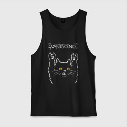Мужская майка хлопок Evanescence rock cat