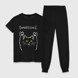 Женская пижама хлопок Evanescence rock cat