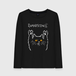 Женский лонгслив хлопок Evanescence rock cat