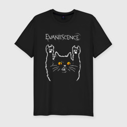 Мужская футболка хлопок Slim Evanescence rock cat