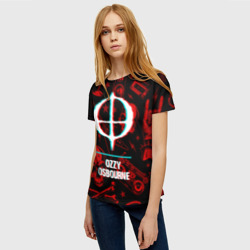 Женская футболка 3D Ozzy Osbourne rock glitch - фото 2