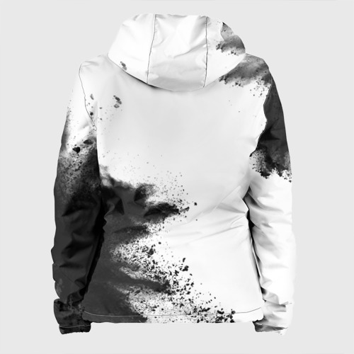 Женская куртка 3D In Flames и рок символ на светлом фоне, цвет белый - фото 2