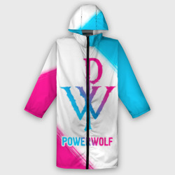 Мужской дождевик 3D Powerwolf neon gradient style