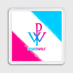 Магнит 55*55 Powerwolf neon gradient style