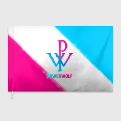 Флаг 3D Powerwolf neon gradient style