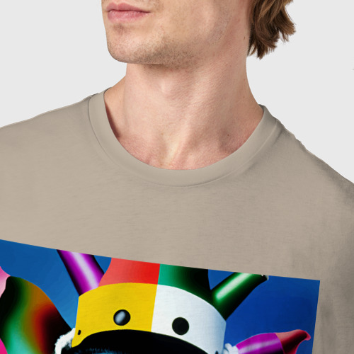 Мужская футболка хлопок Salvador Dali - pop art - neural network, цвет миндальный - фото 6