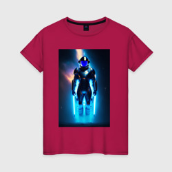 Женская футболка хлопок Робо астронавт