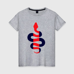 Женская футболка хлопок Стильная змея