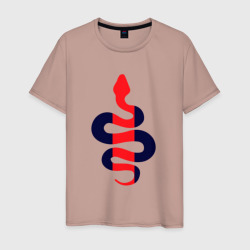 Мужская футболка хлопок Стильная змея
