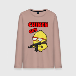 Мужской лонгслив хлопок Chicken machine gun