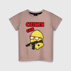 Детская футболка хлопок Chicken machine gun