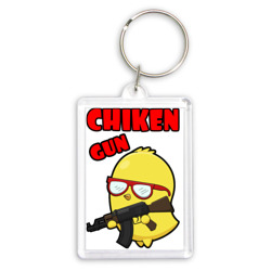 Брелок прямоугольный 35*50 Chicken machine gun