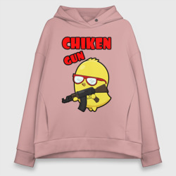 Женское худи Oversize хлопок Chicken machine gun