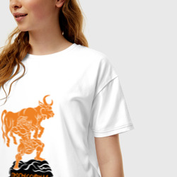 Женская футболка хлопок Oversize Прогрессивная перегрузка - фото 2