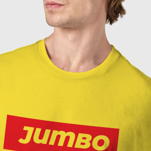 Мужская футболка хлопок Jumbo red, цвет желтый - фото 6
