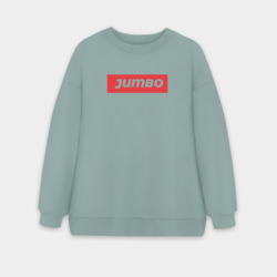 Женский свитшот oversize без начеса хлопок Jumbo red