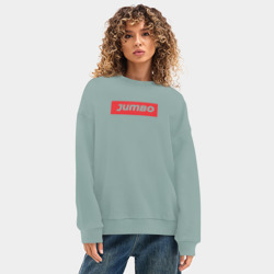 Женский свитшот oversize без начеса хлопок Jumbo red - фото 2