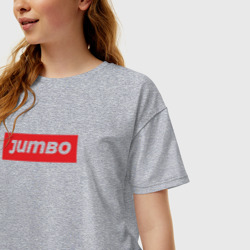 Женская футболка хлопок Oversize Jumbo red - фото 2