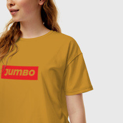 Женская футболка хлопок Oversize Jumbo red - фото 2