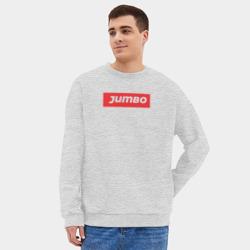 Мужской свитшот oversize без начеса хлопок Jumbo red - фото 2
