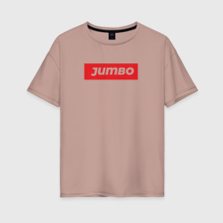 Женская футболка хлопок Oversize Jumbo red