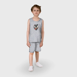 Детская пижама с шортами хлопок Навсегда в сердце: шнауцер перец с солью - фото 2