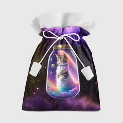 Подарочный 3D мешок Котик в звездном небе