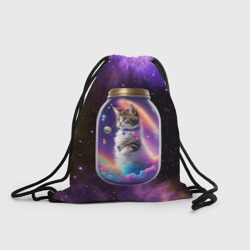 Рюкзак-мешок 3D Котик в звездном небе