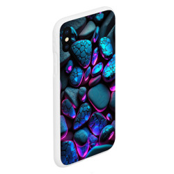 Чехол для iPhone XS Max матовый Неоновые камни - фото 2