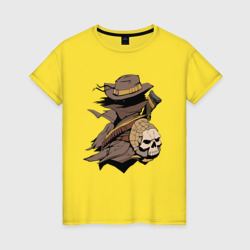 Охотник с черепом – Женская футболка хлопок с принтом купить со скидкой в -20%