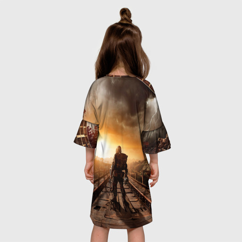 Детское платье 3D Жёлтое солнце Метро, цвет 3D печать - фото 5