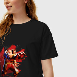 Женская футболка хлопок Oversize Street Fighter 6 Zangief - фото 2