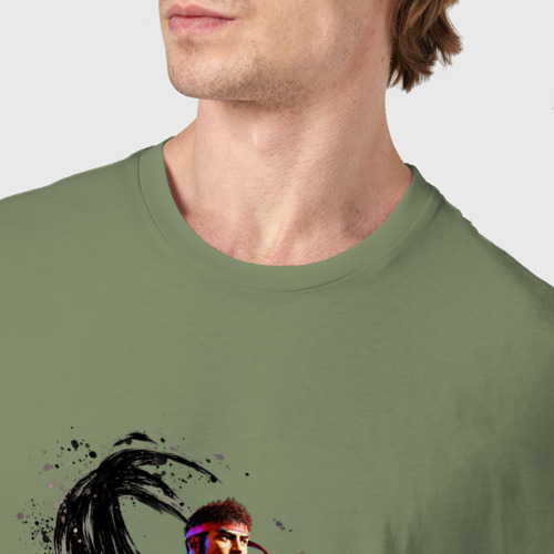 Мужская футболка хлопок с принтом Street Fighter 6 Ryu, фото #4