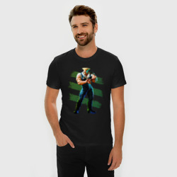Мужская футболка хлопок Slim Street Fighter 6 Guile - фото 2